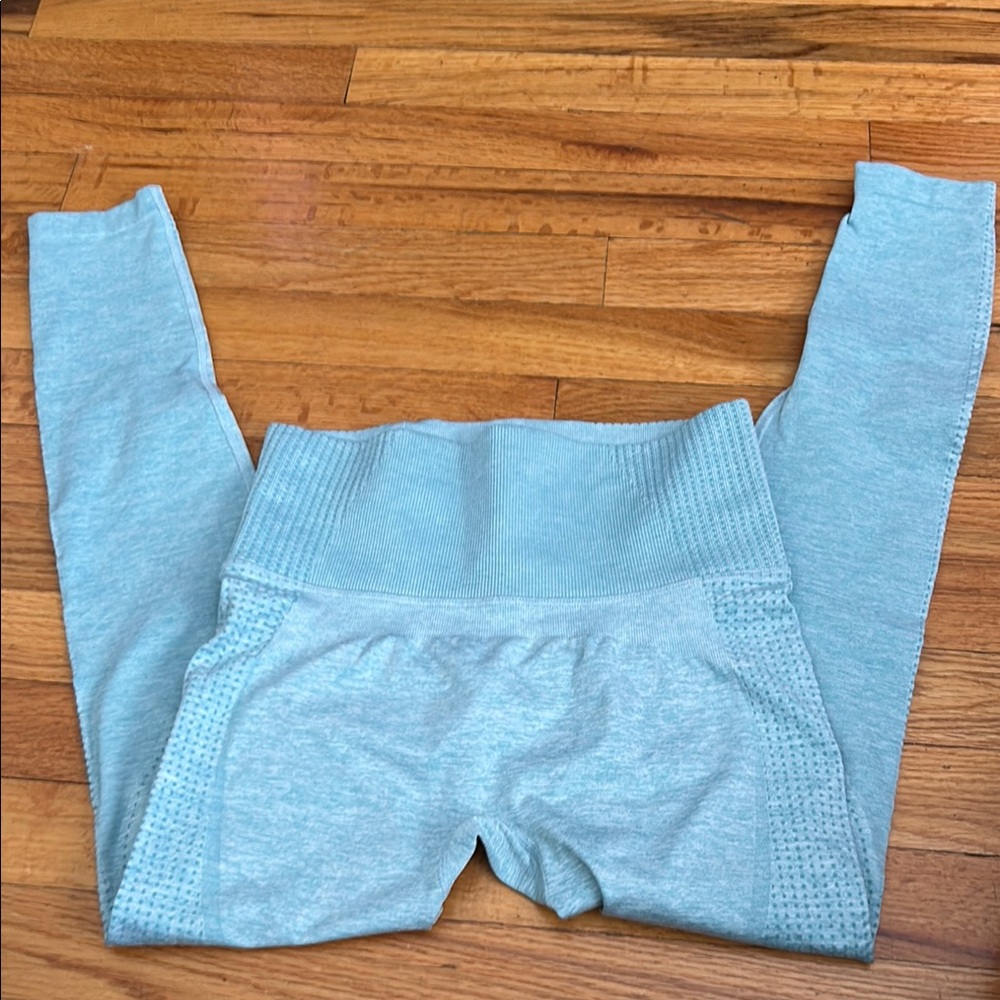 Blue High-Waisted Seamless Leggings